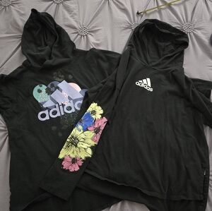 Adidas long sleeve hooded tees